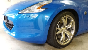 Nissan 370z front bumper bar scratch repair